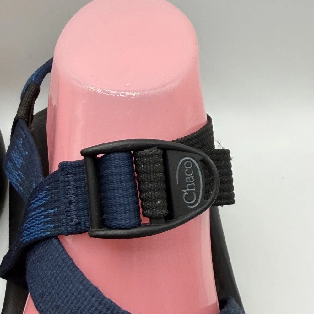 Chaco Z2 Classic Mens Sport Sandals Blue Black Strappy Toe Loop Vibram Sole 9